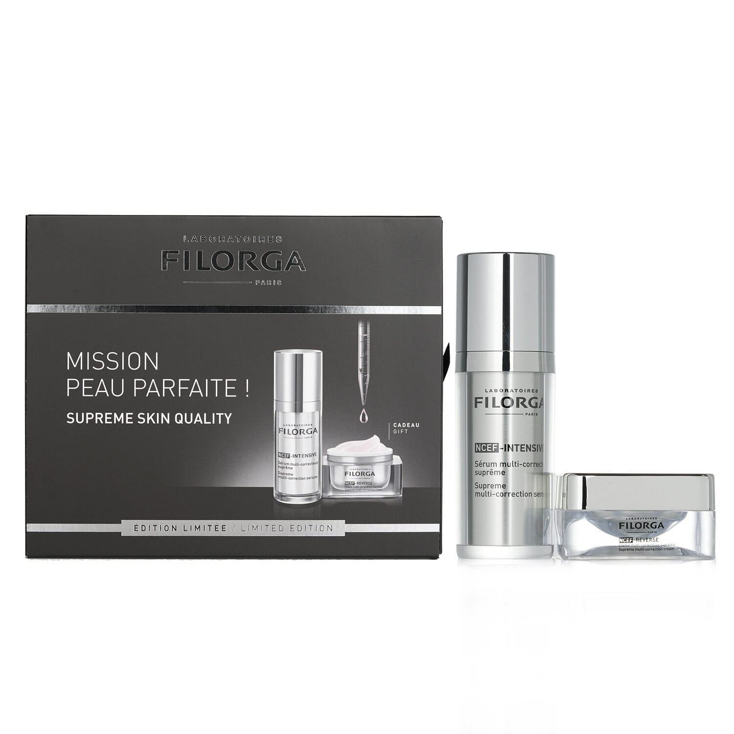 Filorga Supreme Skin Quality Set: NCEF-Intensive Supreme Multi-Correction Serum 30ml + NCEF-Reverse Supreme Multi-Correction Cream 15ml 2pcs 2 each