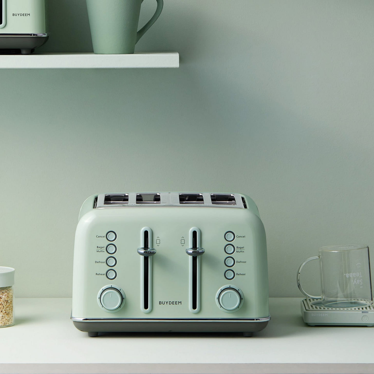 Buydeem DT640 Retro 4-Slice Toaster 1 box