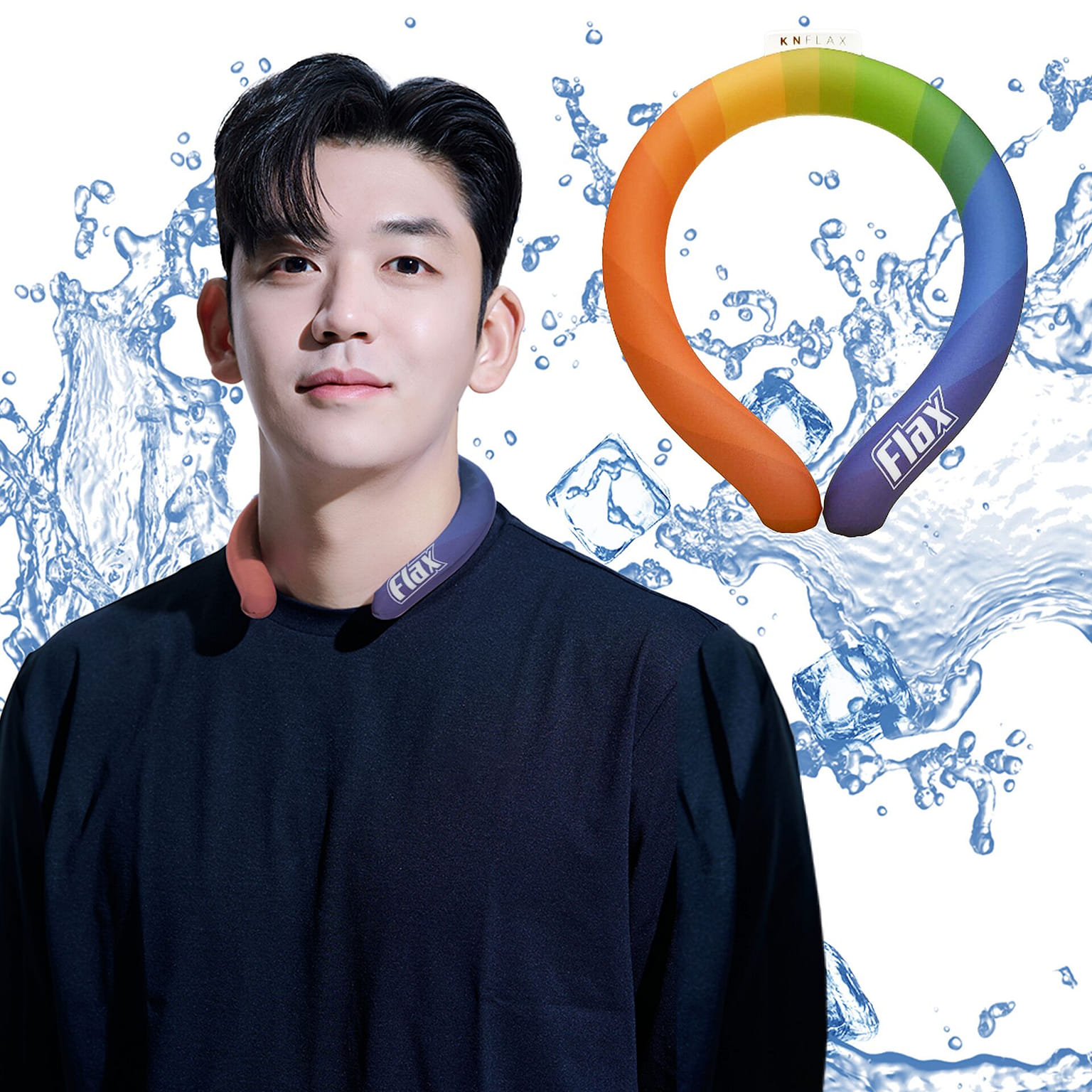 Neck Cooler, Personal Cooling Tube, Neck Wraps for Summer Hot Weather - Rainbow 12 온스