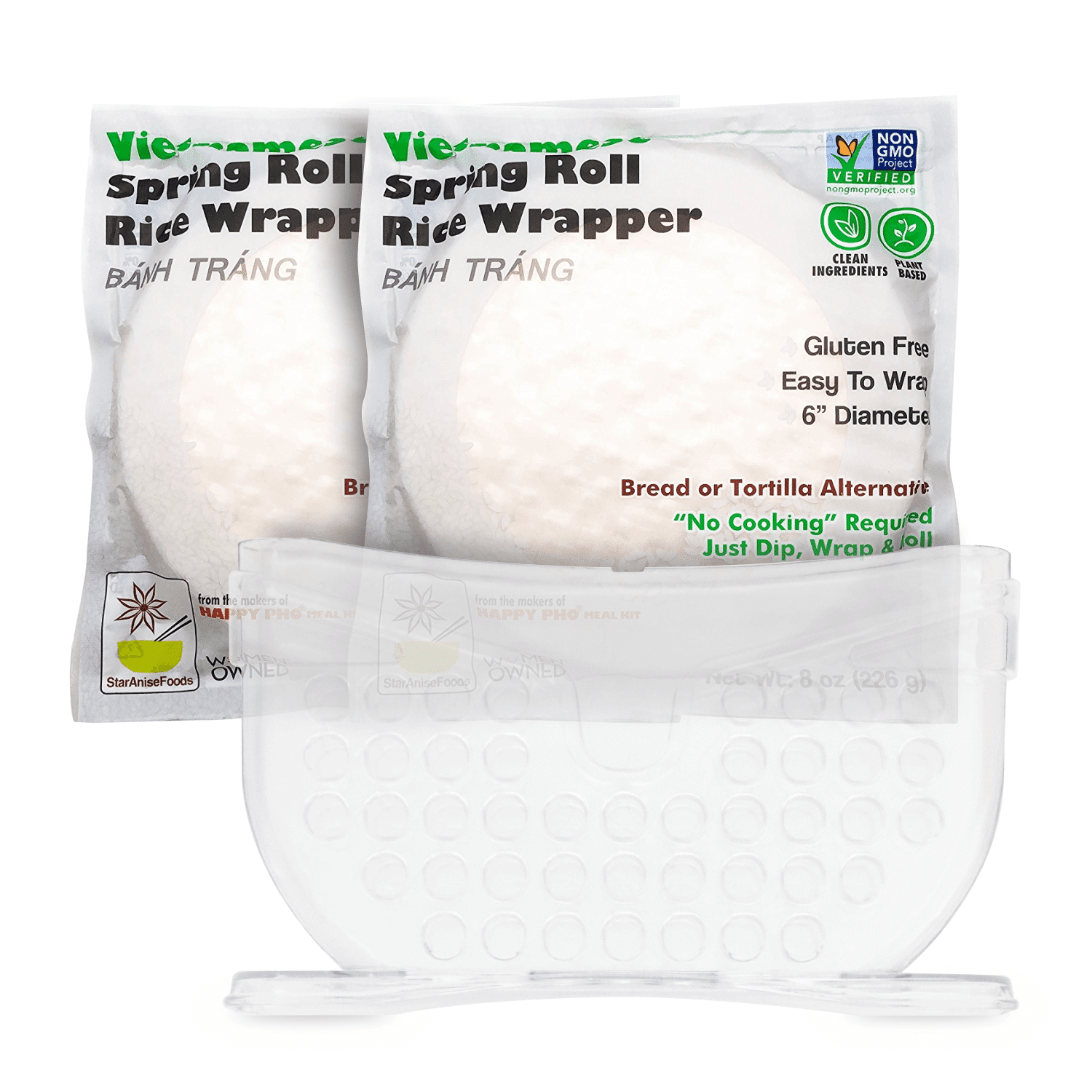 Spring Roll Rice Wrapper (Pack of 2) with Water Bowl 1 case