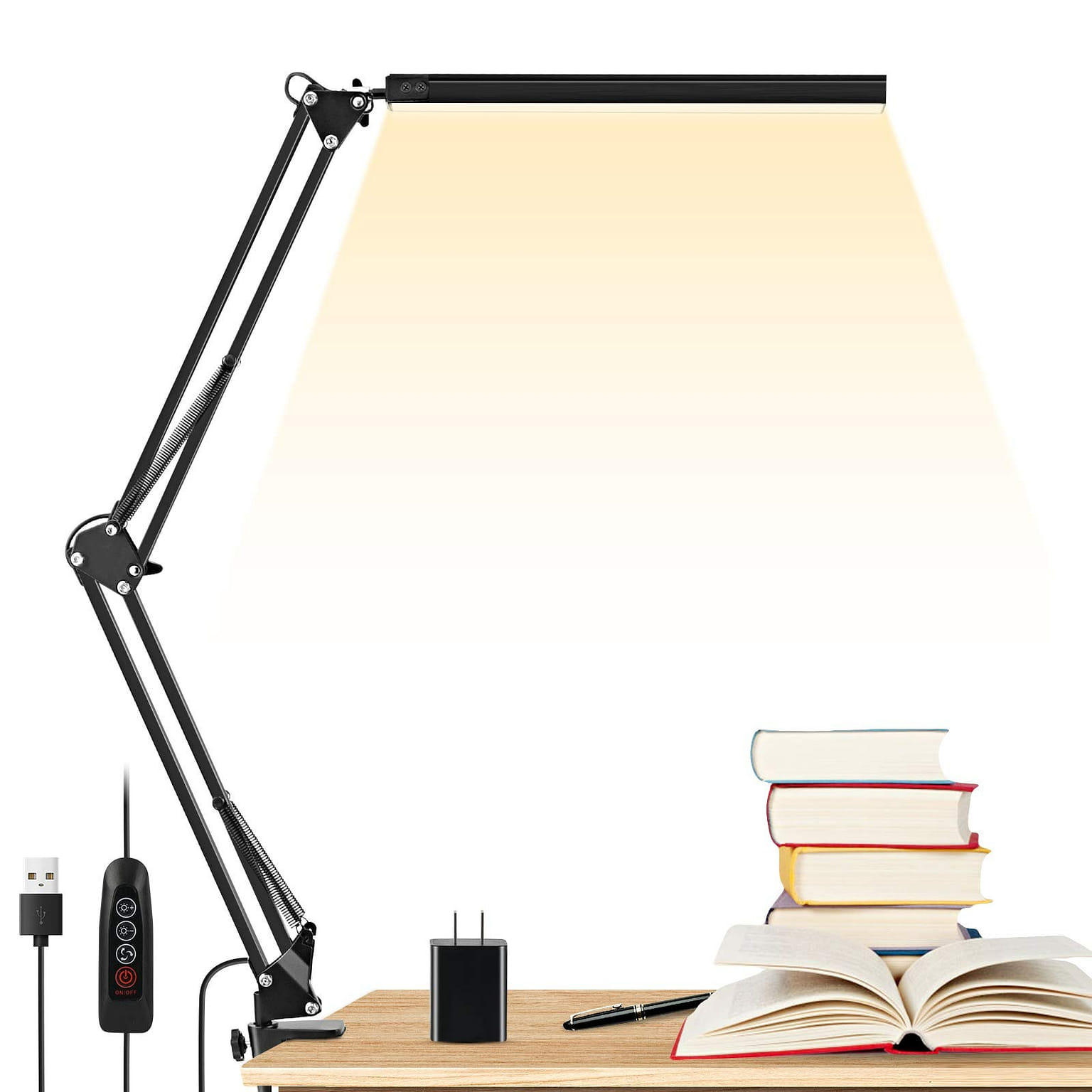 14W LED Desk Lamp, Swing Arm Desk Light with Clamp 1 개