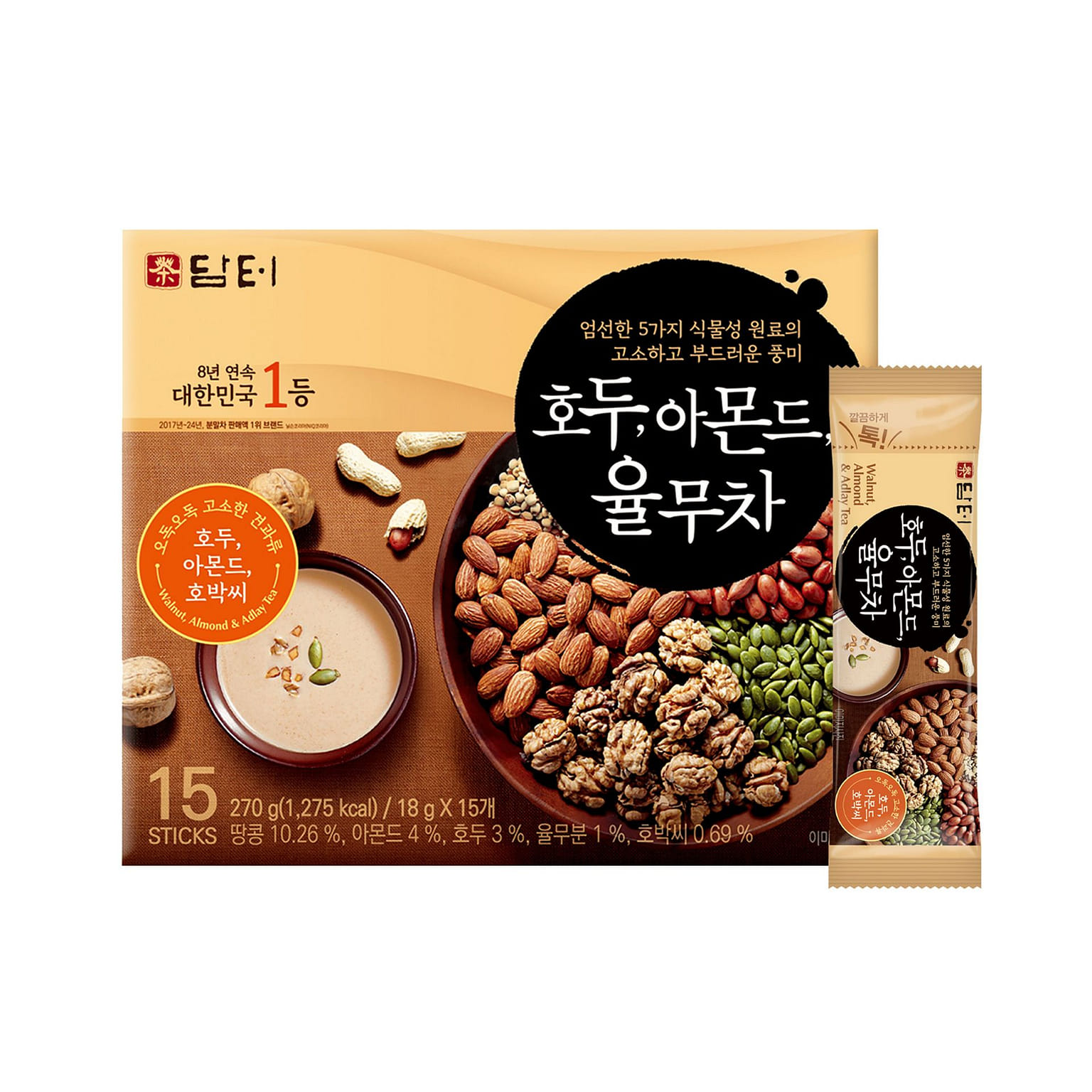 Damtuh Walnut Almond Adlay Powdered Tea 15 pcs 20 g