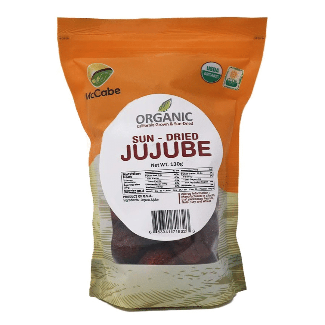 McCabe Organic Sun-Dried Jujube, 130g | No Sugar | No Steamed | for Boiling 130 グラム