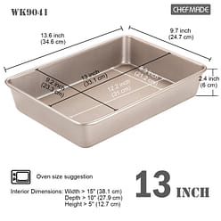 chefmade金色13寸不粘深款长方形烤盘 1 份