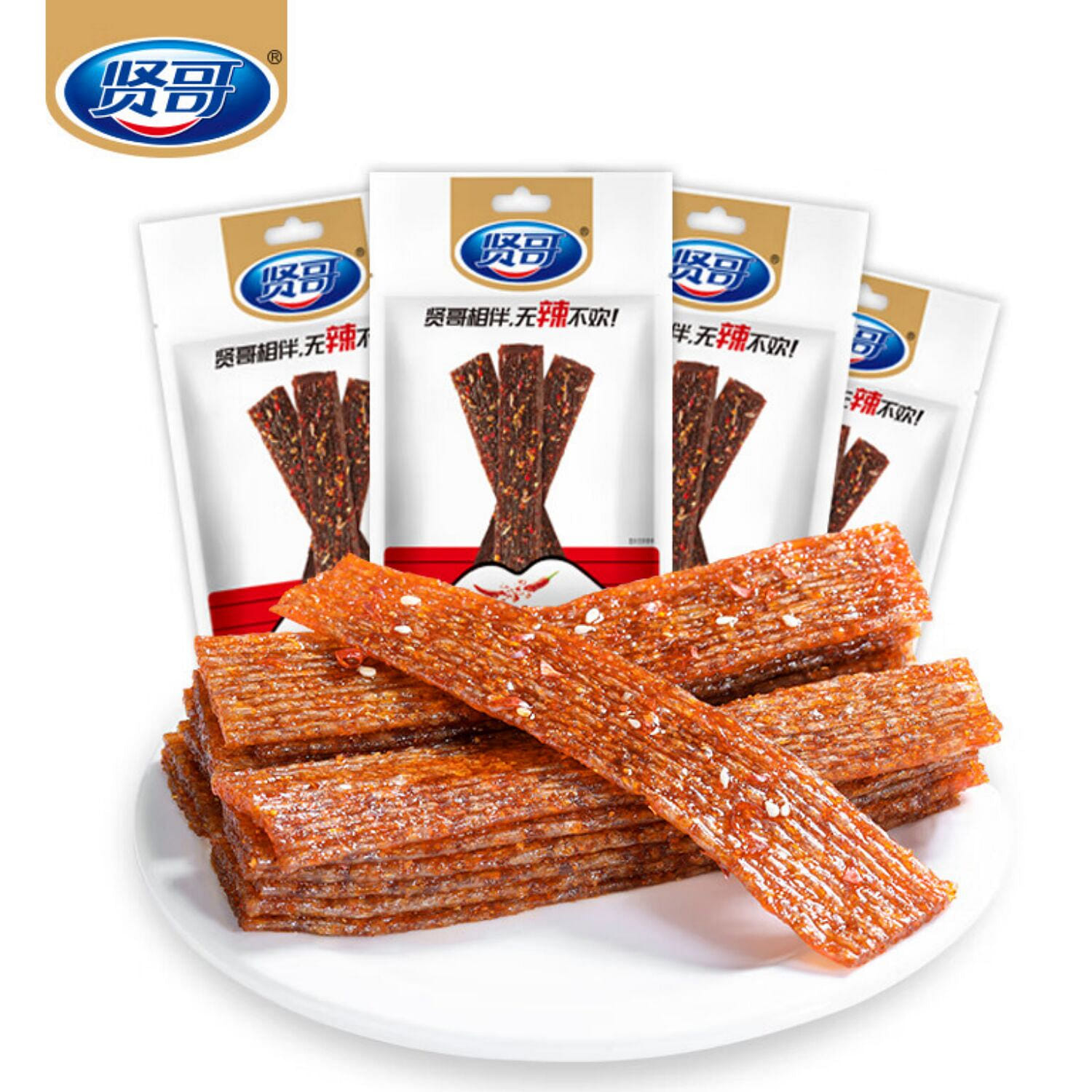 Spicy Vegetarian Beef Strips & Savory Latiao 240 กรัม