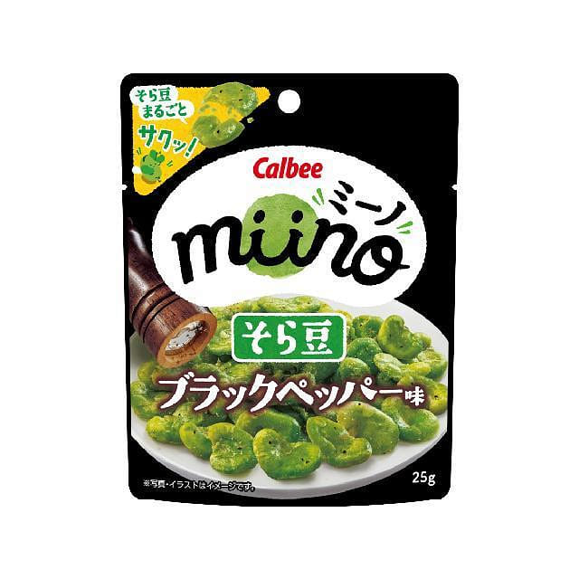 Calbee Miino Broad Bean Black Pepper Flavor 25g 1 each