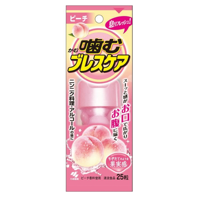 Kobayashi Chew Breath Care Peach 25 Tablets 1 개