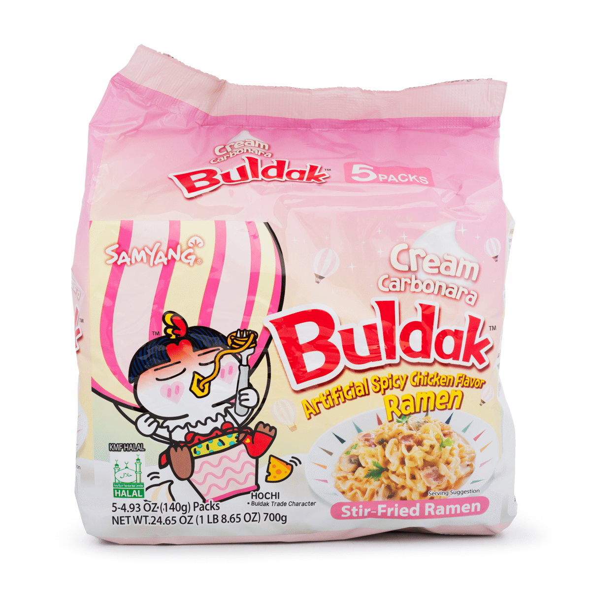 Buldak Ramen Cream Carbonara Flavor 5 Packs 700 g