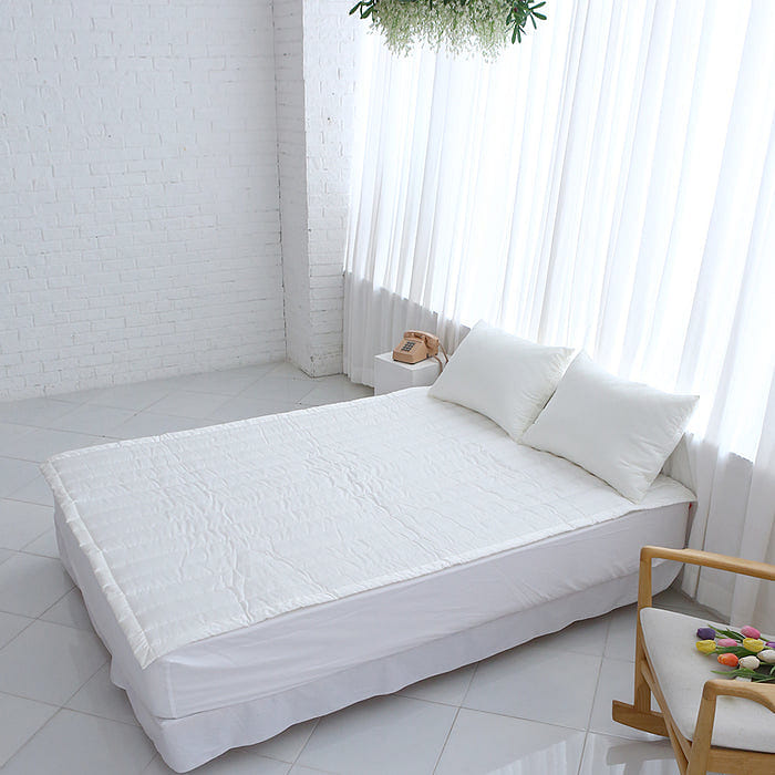 mumooroom Daily Tencel Modal Mattress Pad with Elastic Band - WHITE (US King) 1 ส่วน