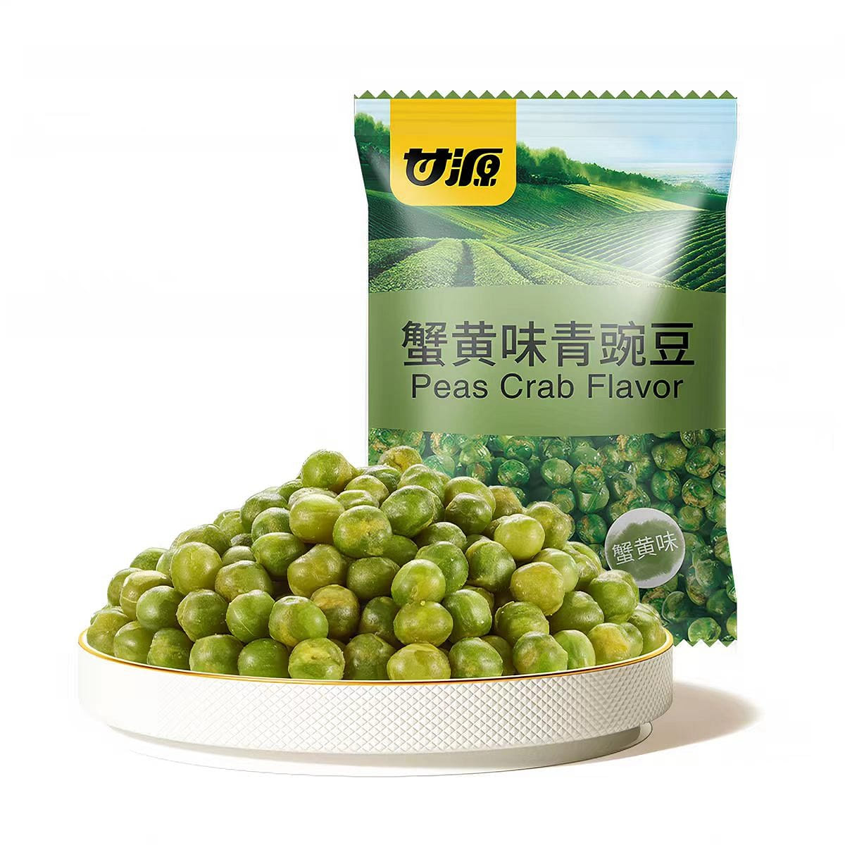 甘源蟹黃味青豌豆285g零食下酒菜堅果 285 克