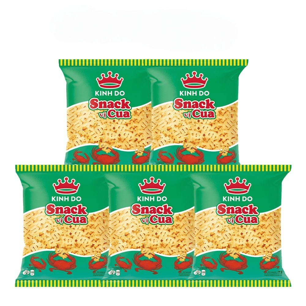 Snack Cua Kinh DO Bim Bim Cua Xanh 29gr x 5 bags 29 g