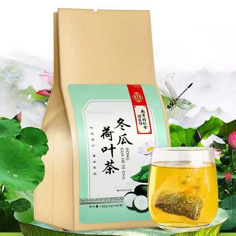 同仁堂 玫瑰冬瓜荷叶茶 刮去油减脂流泡水喝玫瑰花养生茶包 120克（4克*30袋） 120 克