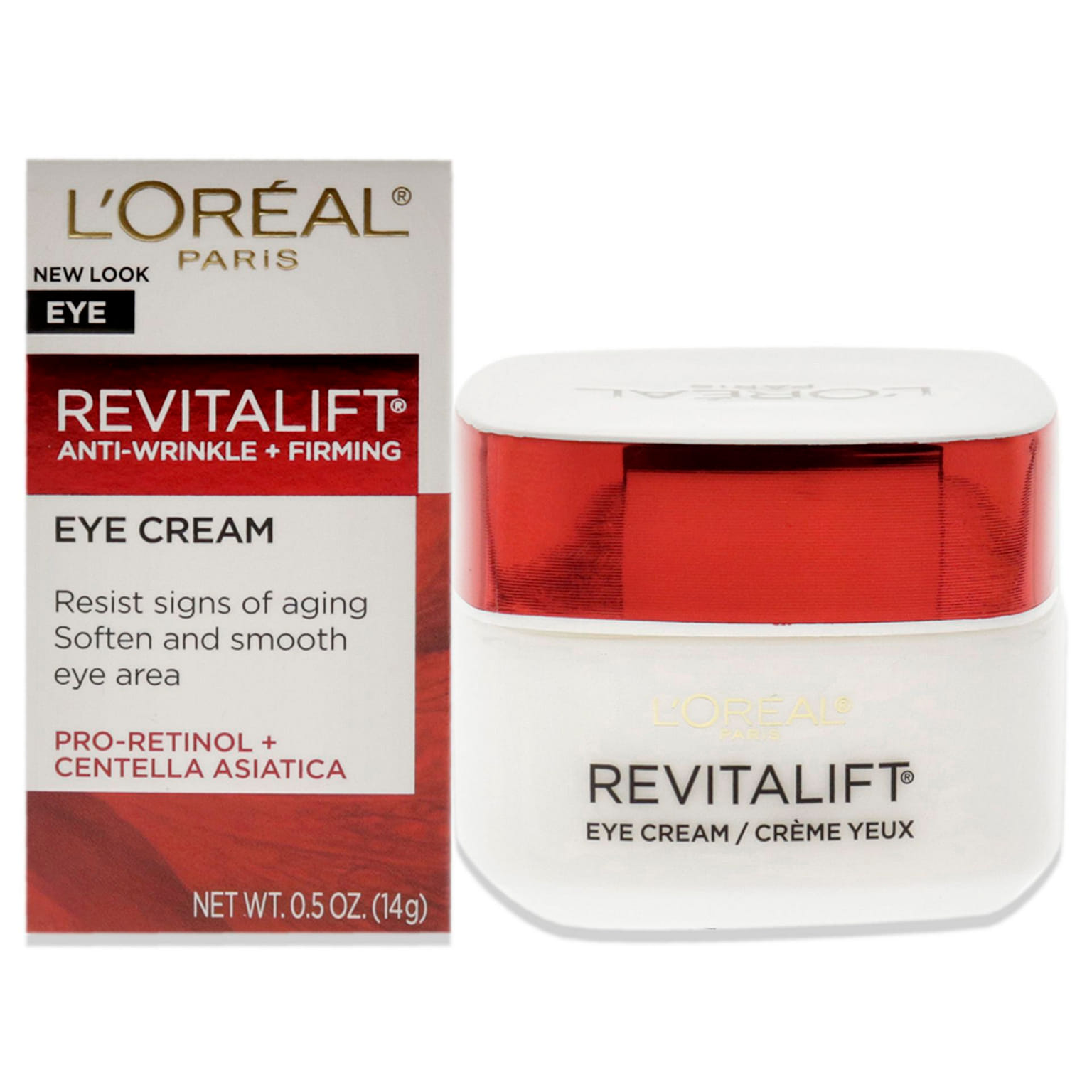로레알 파리 레비탈리프트 안티링클 플러스 퍼밍 아이 크림 (남녀공용) - 14g (0.5oz) 0.5 온스