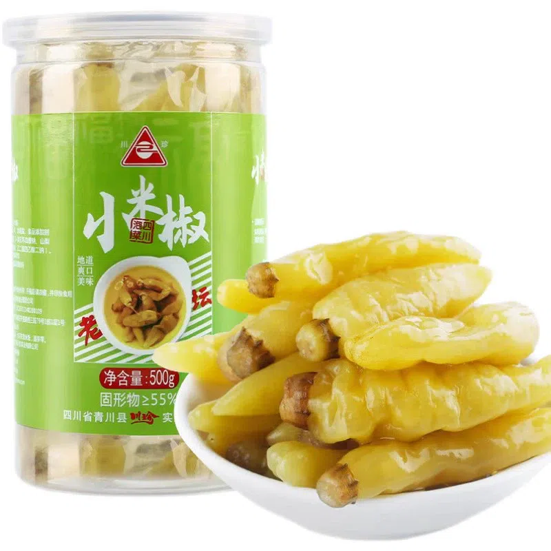Sichuan specialty, Sichuan Zhen millet, spicy pickled sea pepper, pickled pepper, sour and spicy rice, pickles, pickles, 500g*1 can 500 그램