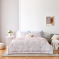 mumooroom 프리미엄 아비가일 한지 모달 플라워 차렵이불세트 - Pink (US Twin) 1 개