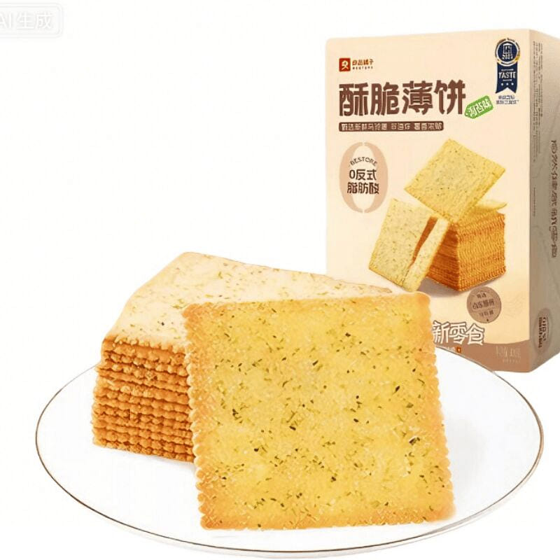 Crispy crackers with seaweed flavor 300g*1 box. 300 g