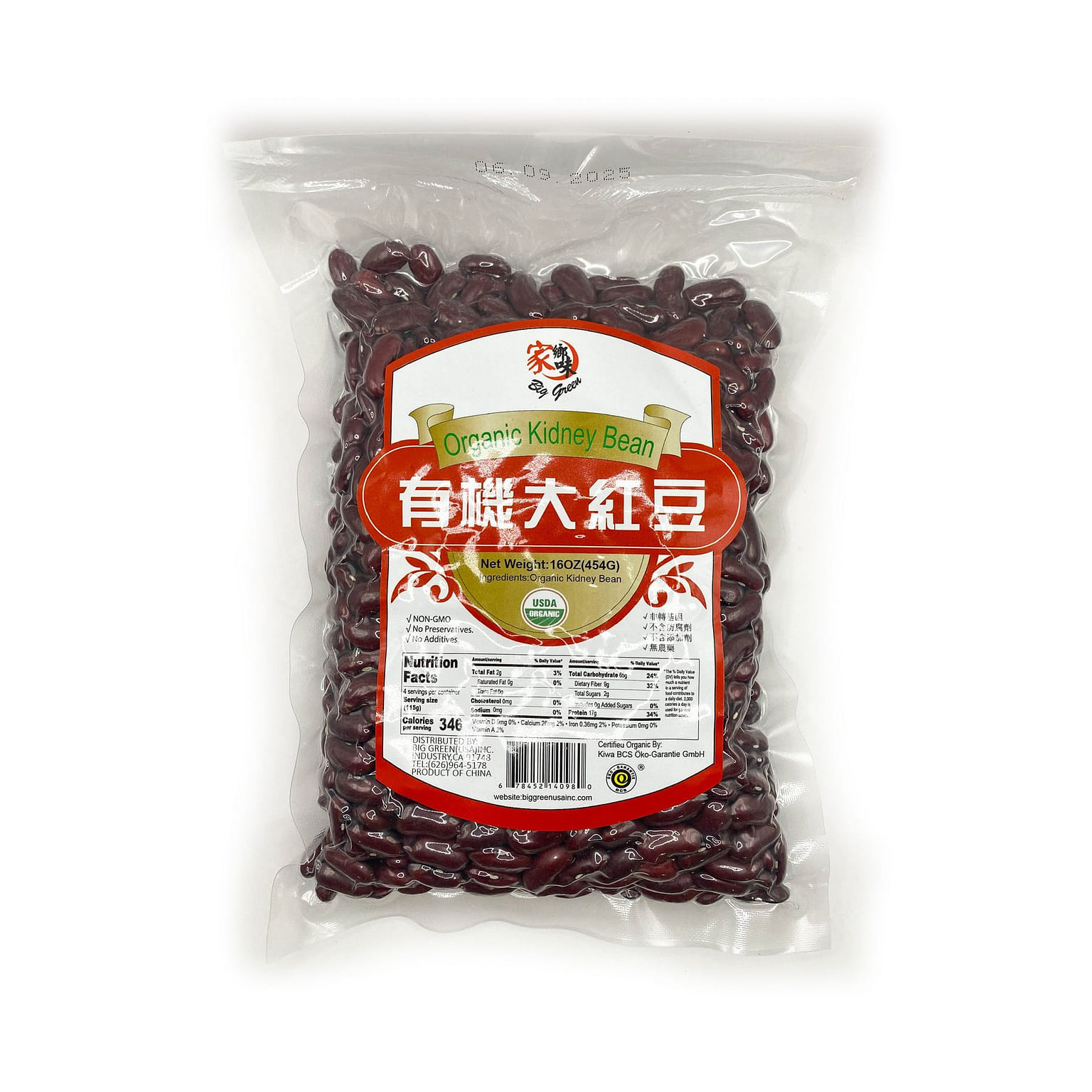 家鄉味 有機大紅豆 16 盎司