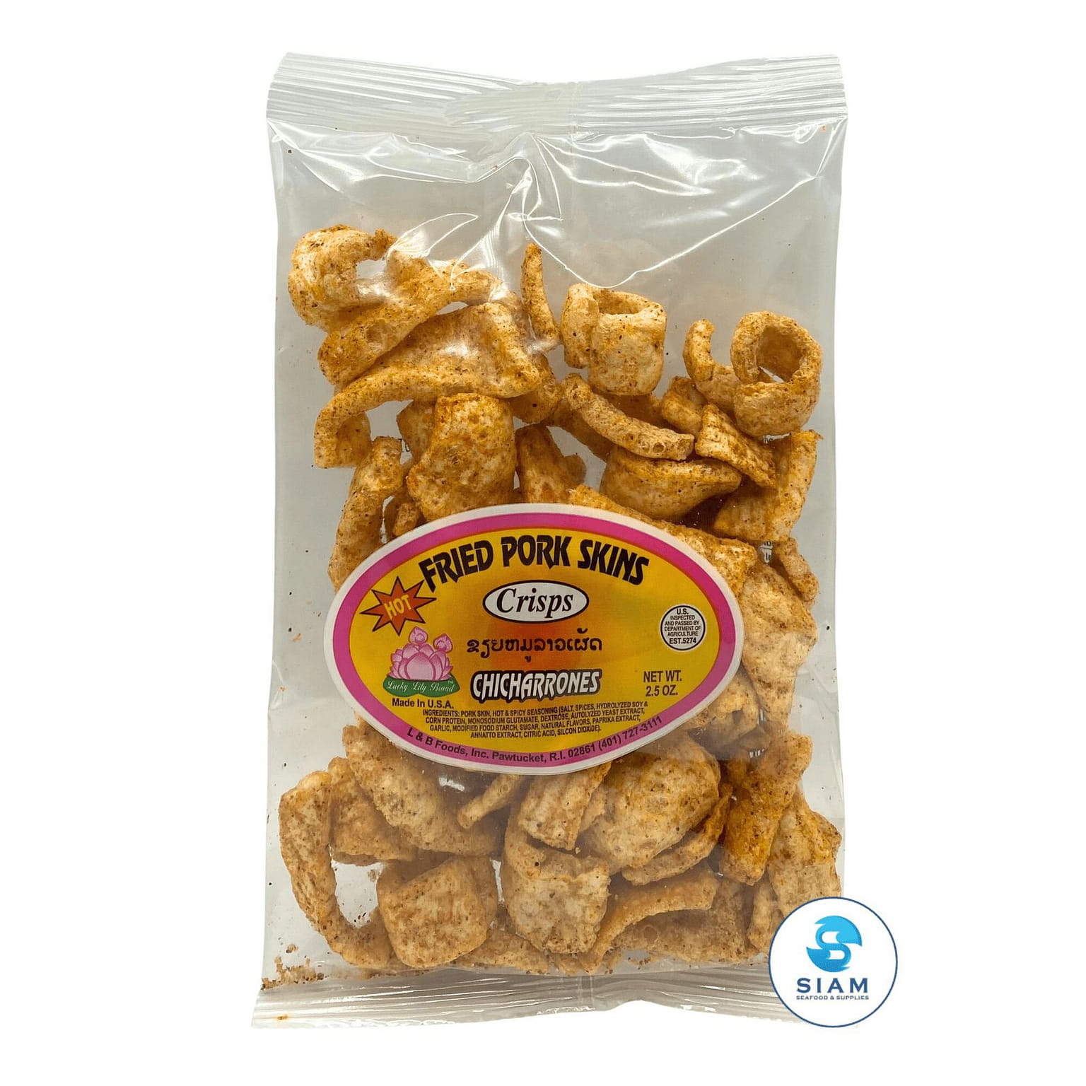 แคบหมู ลักกี้ ลิลลี่ รสเผ็ด 2.5 oz
