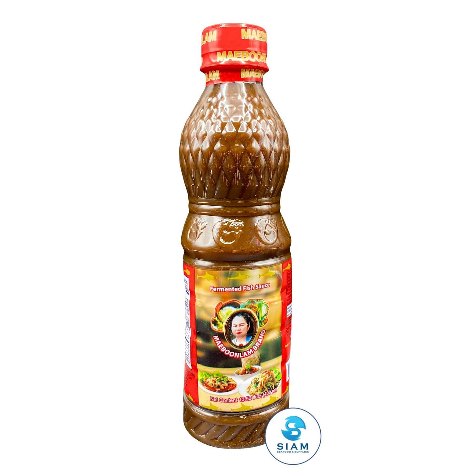 Maeboonlam Fermented Fish Sauce (Plara), Red Cap 13.52 fl.oz