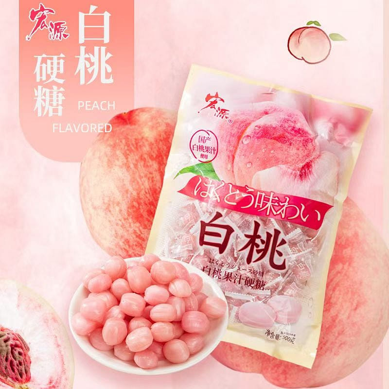 Hongyuan white peach hard fruit drop 500g 500 그램