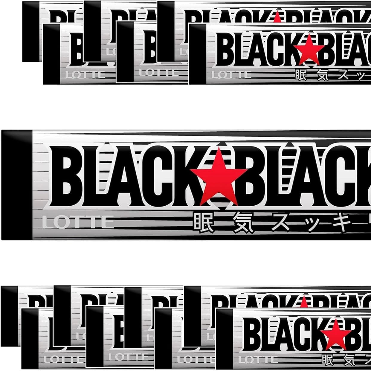 Lotte Black Black Gum 9 pieces 15 Pack 1 อัน