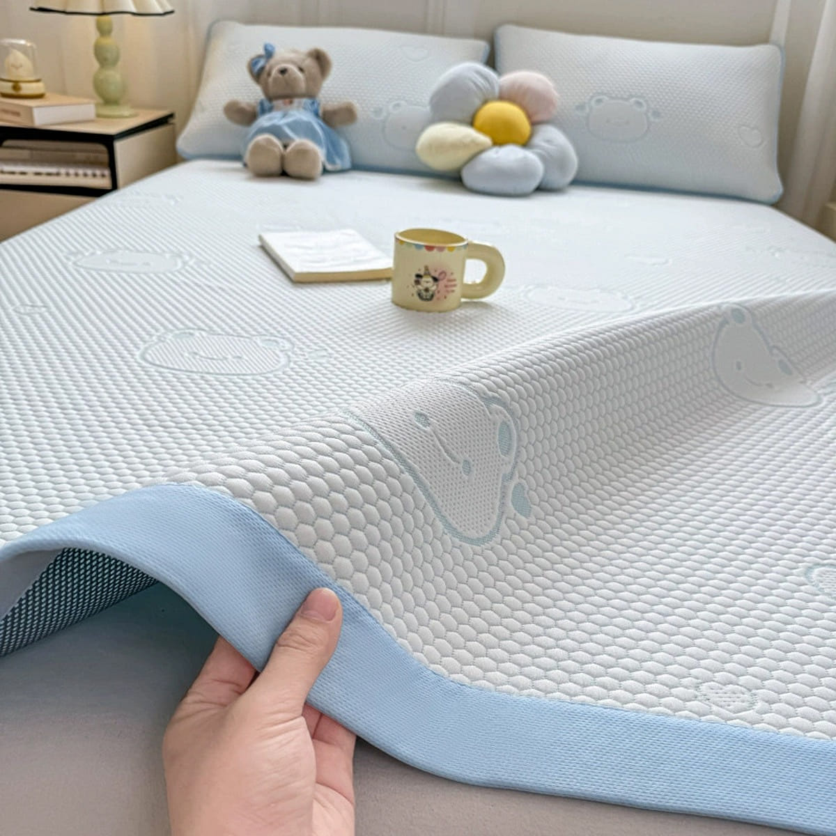 Cool Mat Little Bear Blue 90*200cm+Pillowcase*1 1 each