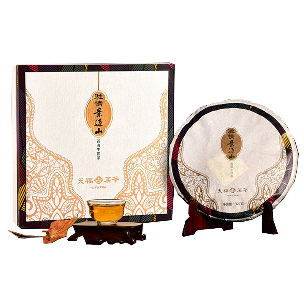 China [Tenfu Tea] Chi Scenario Maishan Pu'er Raw Cake Tea(327g/11.5oz) 1 กล่อง
