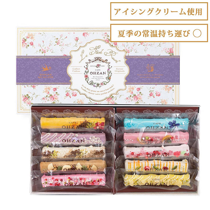 OHZAN Summer Icing Stick Rusk 10pcs Fleur 1 count
