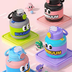 优仅BUUMBUUM吨吨桶粉蓝色大肚保温杯儿童女生多巴胺太空杯水壶保冷水杯 46.99 份