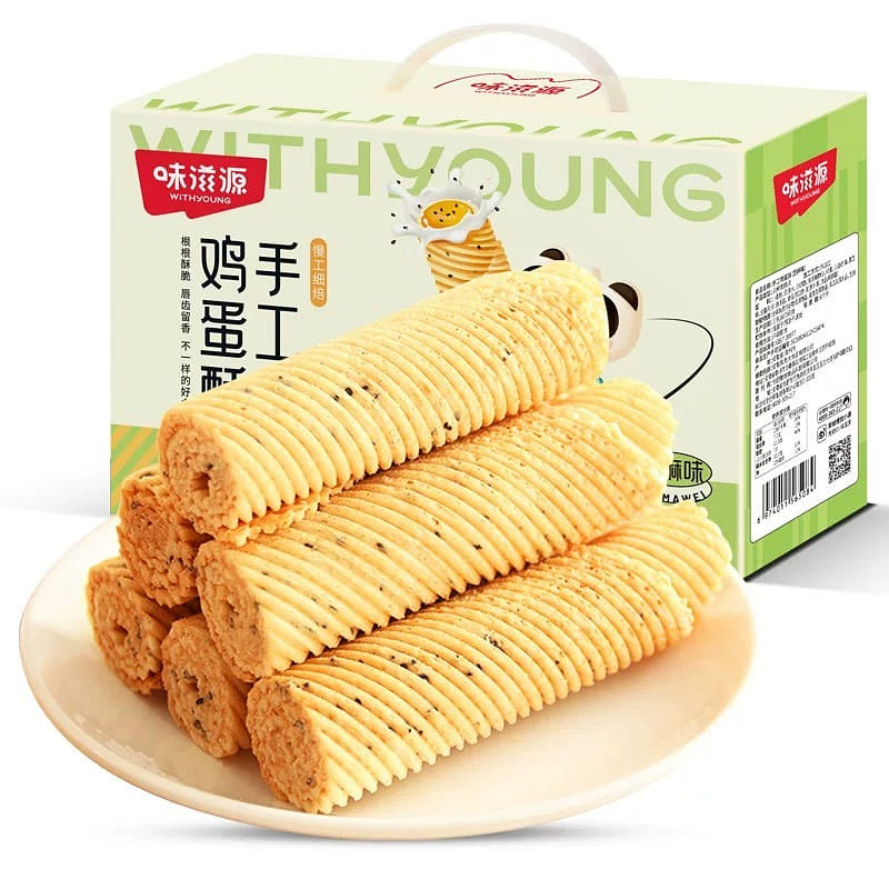 Weiziyuan Egg Roll Crisp with Sesame Flavor, 500g 500 그램