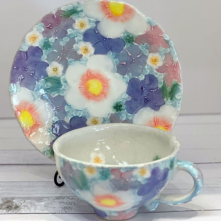 繁花咖啡杯套组間取紅花(Gift box) - Weee!