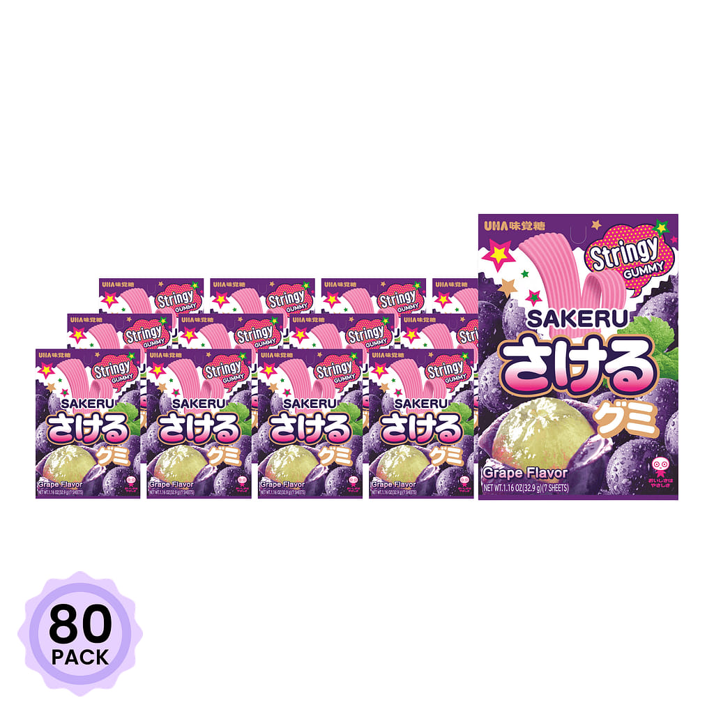 UHA Saker String Chewing Candy Grape Flavor 1.16 oz*80 pack