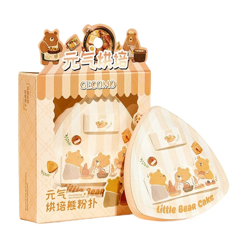 Mini Bear Triangle Non-absorbent Cushion Puff, 1pc 1 count