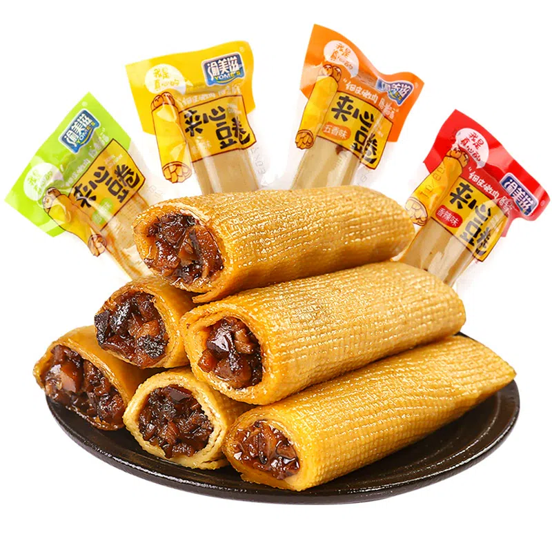 Net red mushroom sandwich bean roll casual snack 33g*6 packs 200 กรัม