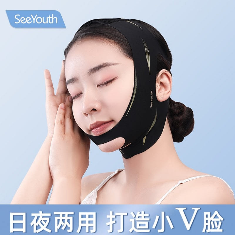 Face Bandages For Sleeping Lift Face Mask Black 1 개입