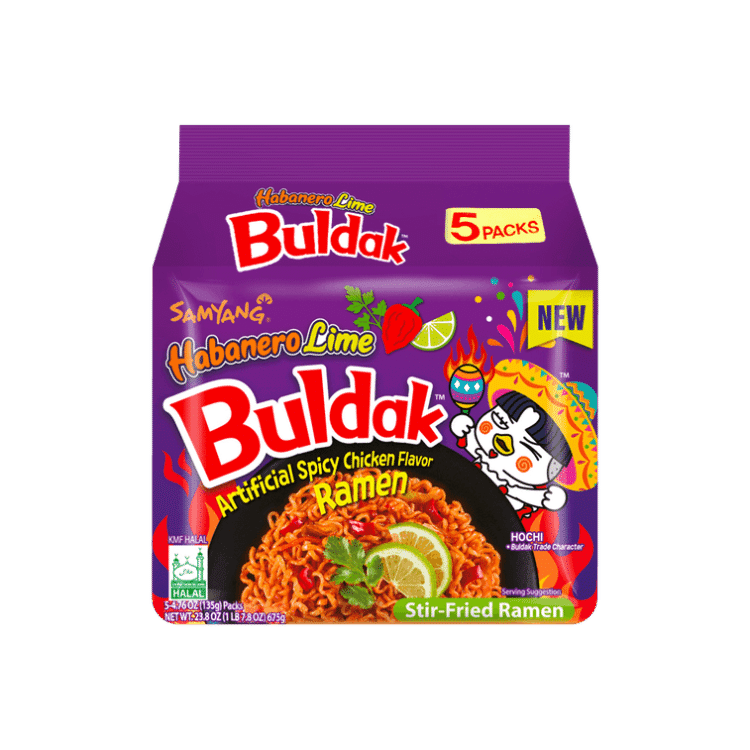 SAMYANG Buldak Stir-Fried Ramen Lime 5 Packs 700 g