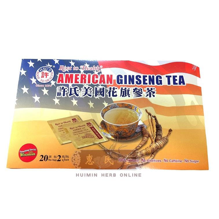 Hsu's Root to Health American Ginseng Tea 60 Tea Bags 120g (20*3) 1 กล่อง