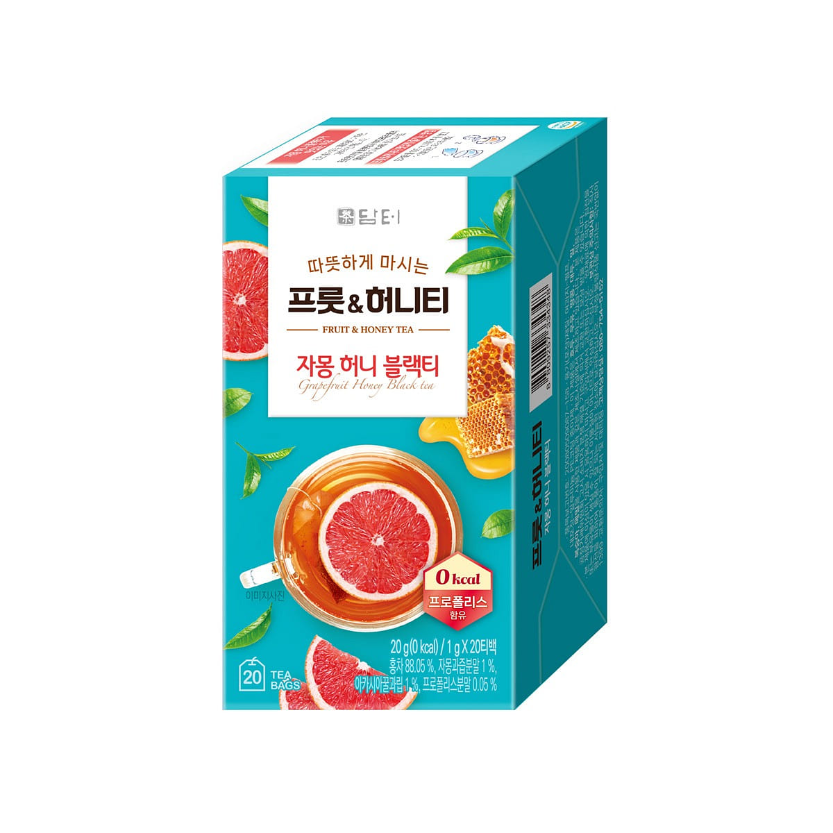 Damtuh Grapefruit Honey Black Tea 20g, Tea Bags 20 개입