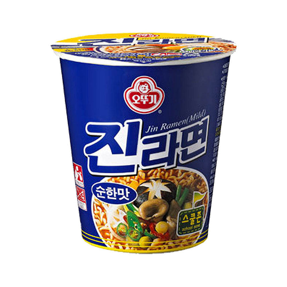 Ottogi Jin Ramen Cup Noodle Soup, Mild Flavor 65 g