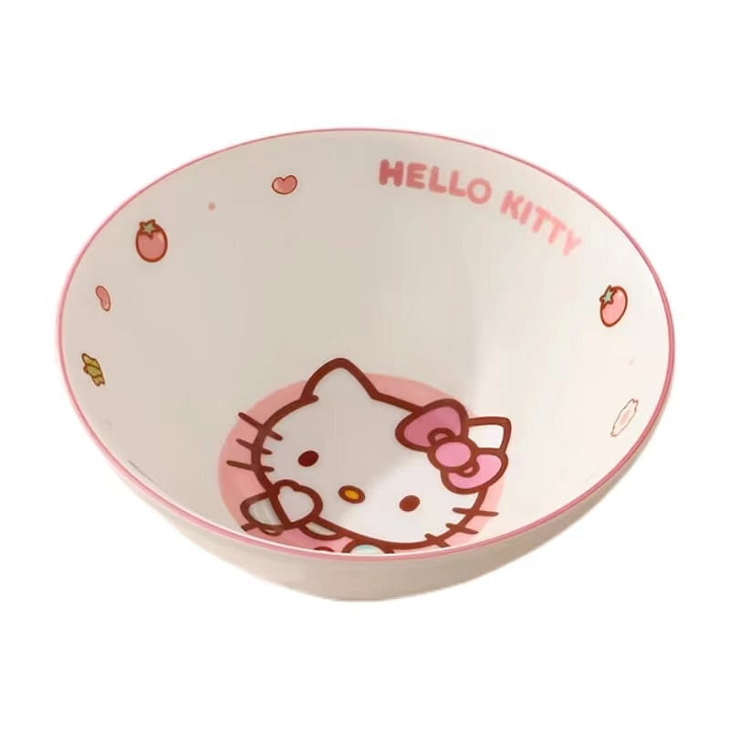 Sanrio Noodle Bowl Ceramic Large Soup Bowl Lovely-Hello Kitty 1 ส่วน