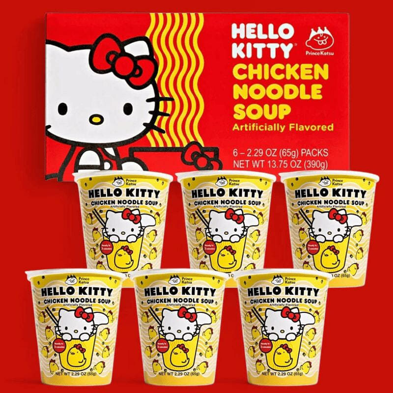 Hello Kitty Instant Chicken Ramen Noodle Soup 390 그램