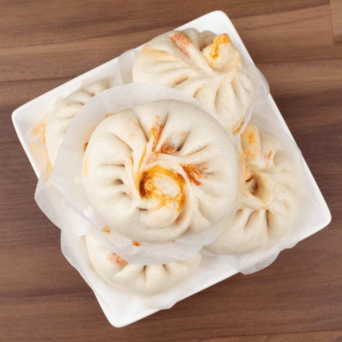Hand-made Spicy Green Pepper & Eggplant Buns 5pcs 1 each