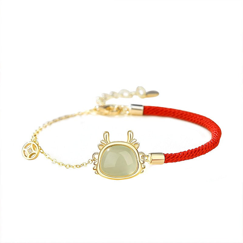 Chinese Dragon Bracelet Necklace Earrings Set 1 each