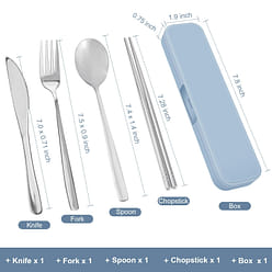 5件套餐具套装 包含筷子,餐刀,餐叉,勺子,收纳盒 1 份