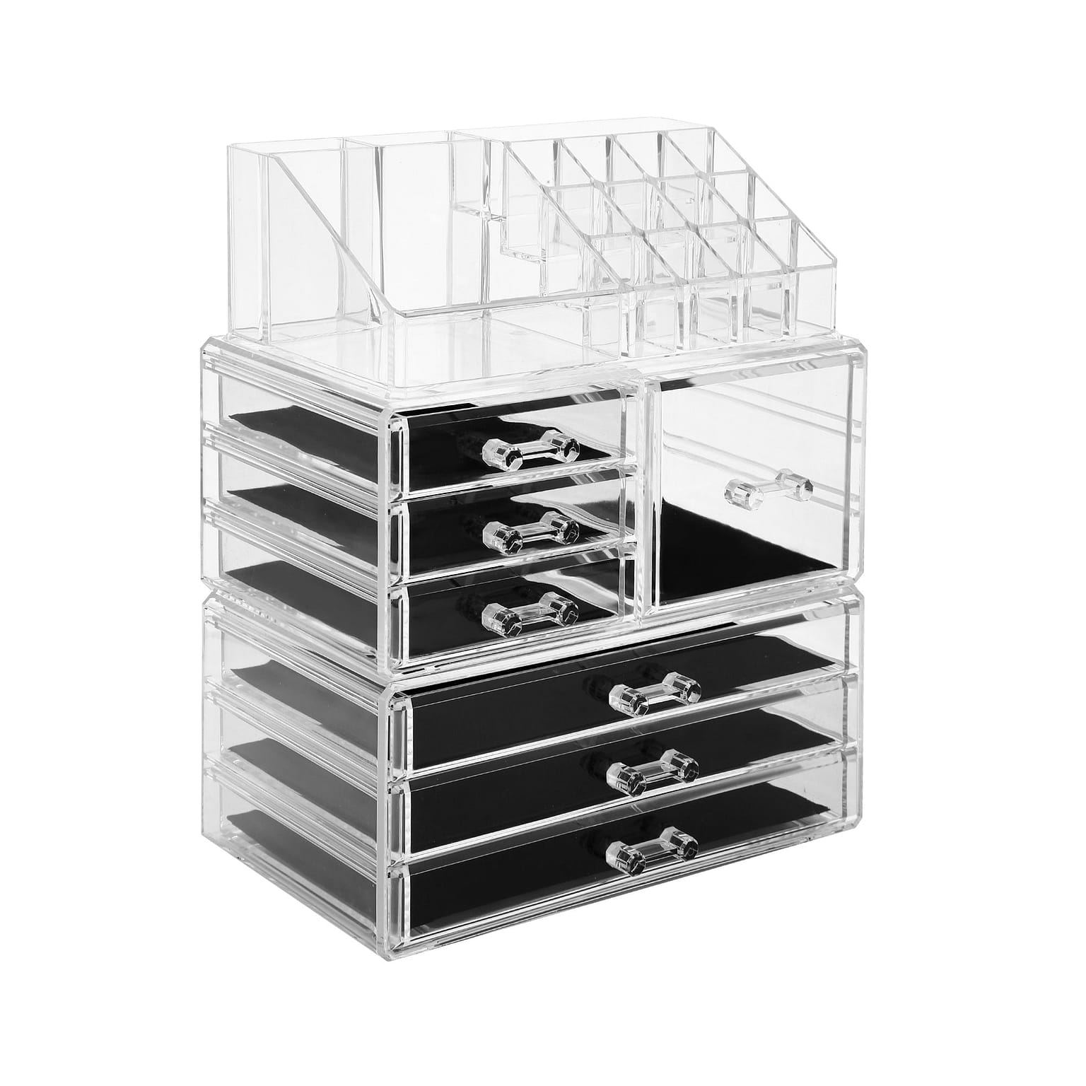 [TGC] 3-Layers Acrylic Cosmetic Storage Box with 7 Drawers12+4 Slots 1 개입