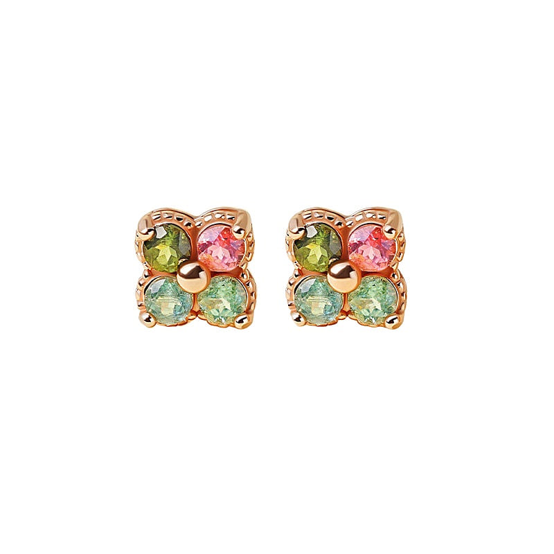 Tourmaline Earrings, Gem Grade Floral Beauty,6*6mm 1 box