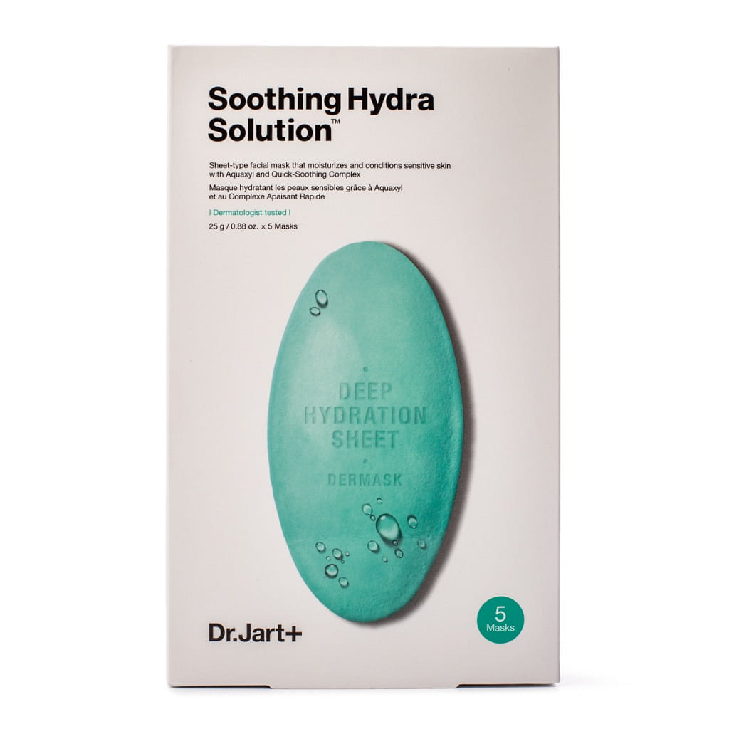 Dr.Jart+ Soothing Hydra Solution Deep Hydration Sheet Masks, 5pk 1 box