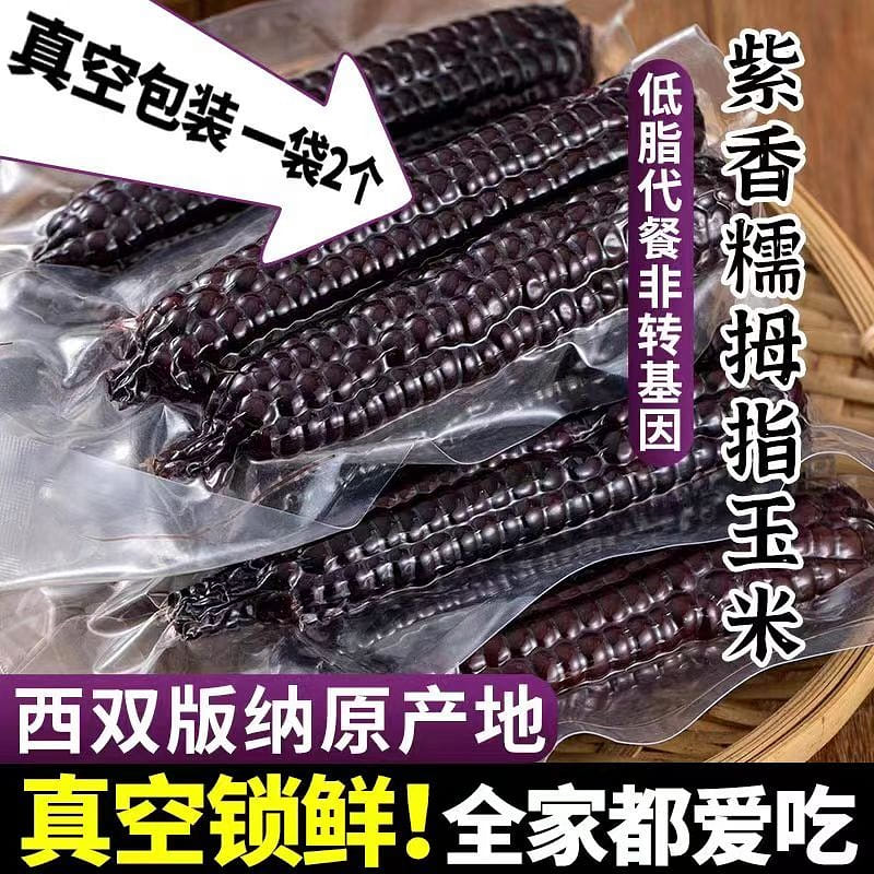 【西雙版納】紫金拇指小玉米 雲南特產 新鮮甜糯 皮薄肉嫩 500g*1袋 500 克