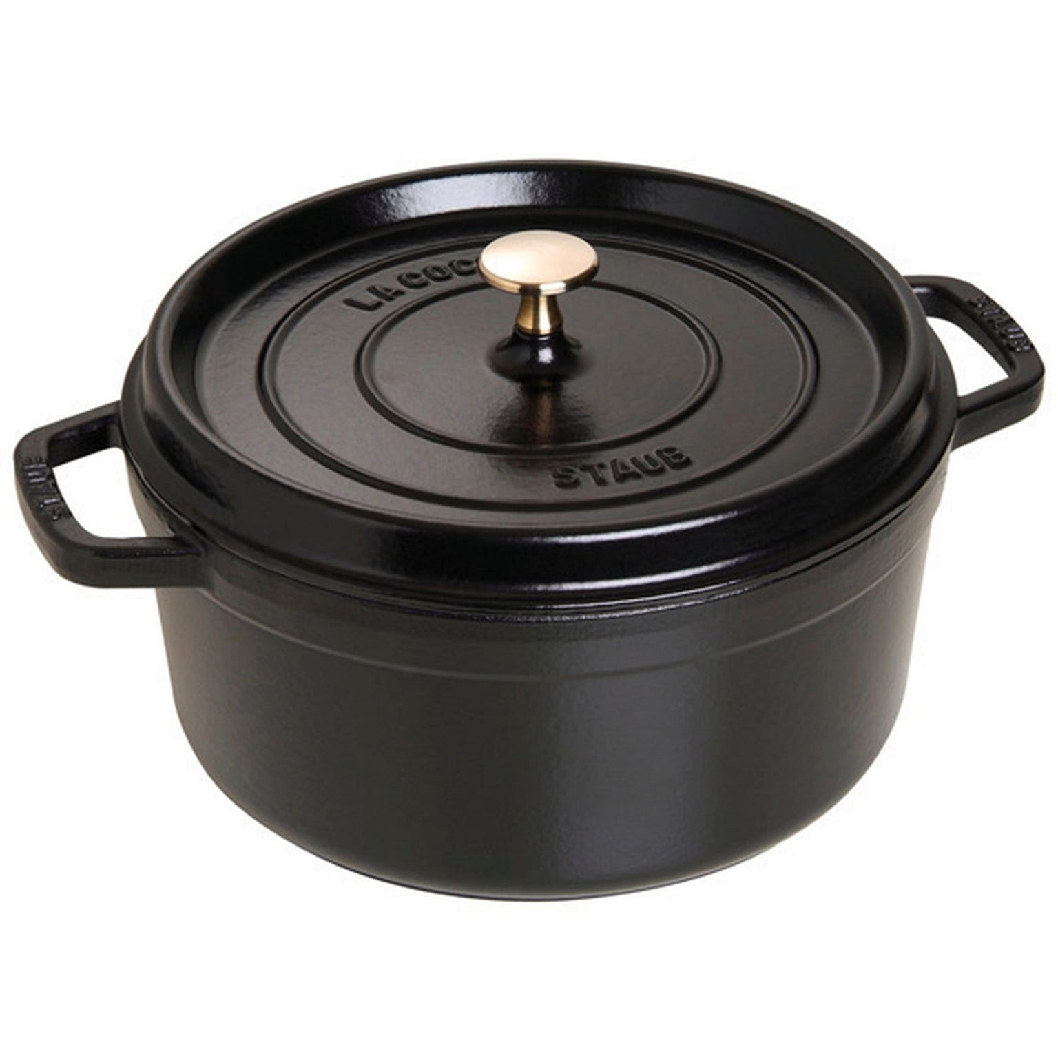 STAUB Cast Iron 5.5-qt Round Cocotte 5.5-qt / Matte Black 1 each