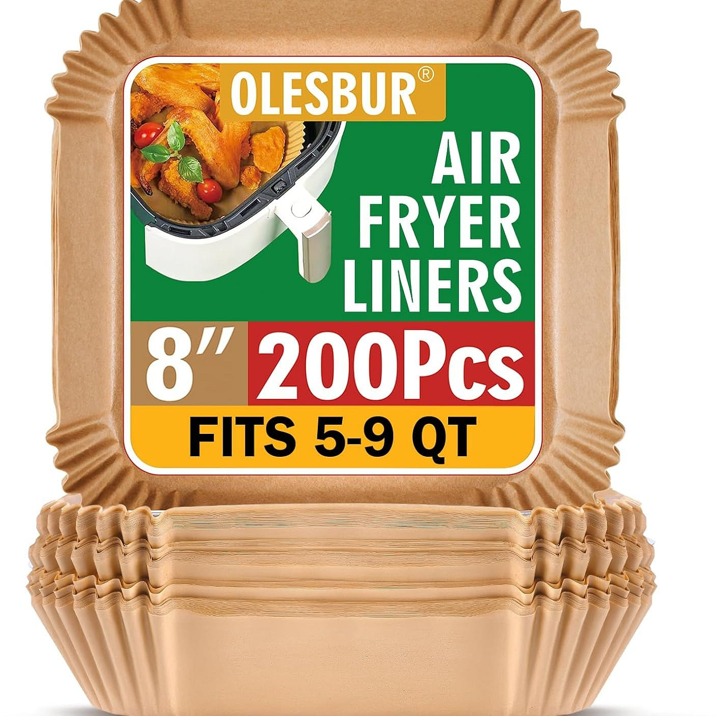 Air Fryer Liners Disposable, 200Pcs 8Inch Airfryer 1 count